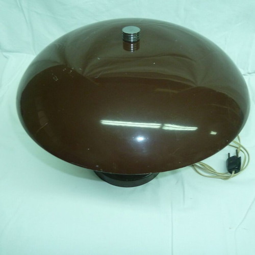 Vintage desk lamp used, brown color, functional