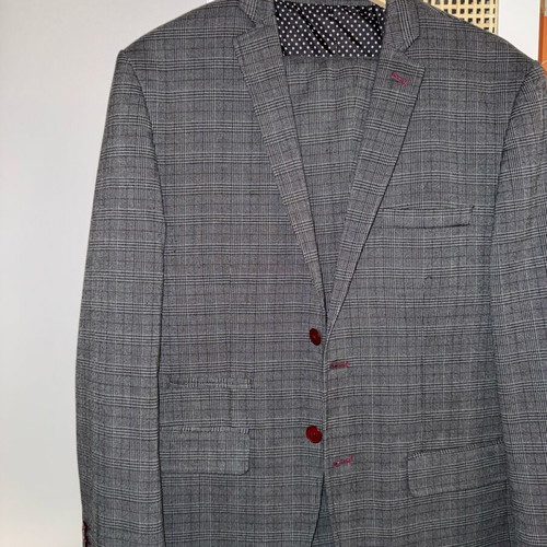 Checked suit set N54 Alter Ego Greek production like new, gray