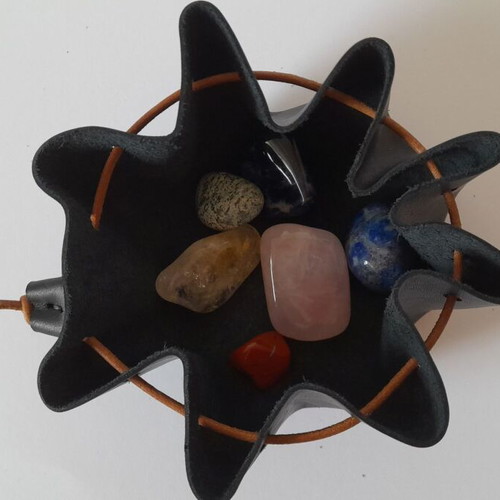 Handmade leather dice pouch new for small items
