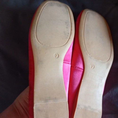 Ballerinas like new, silk quality, size 37, red and pink