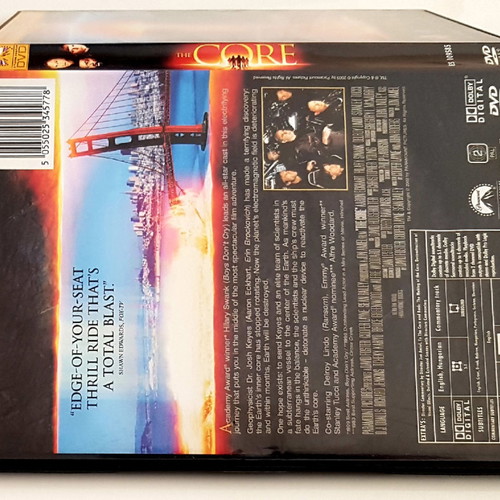 The Core DVD like new, 2003 science fiction movie