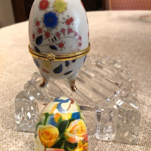 Easter egg new with decorative case and egg inside