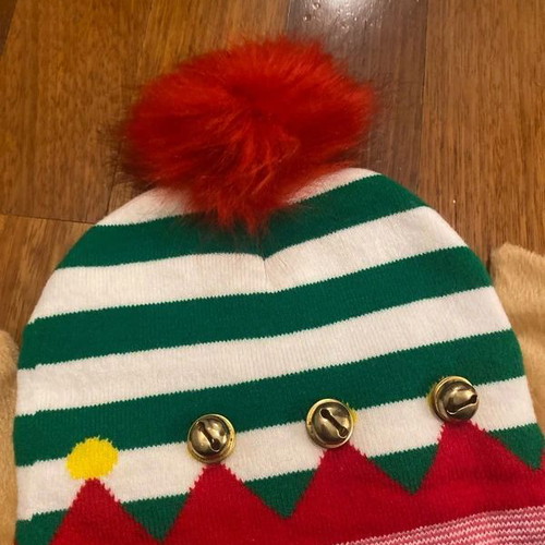 Carnival hat used with pom pom and bells