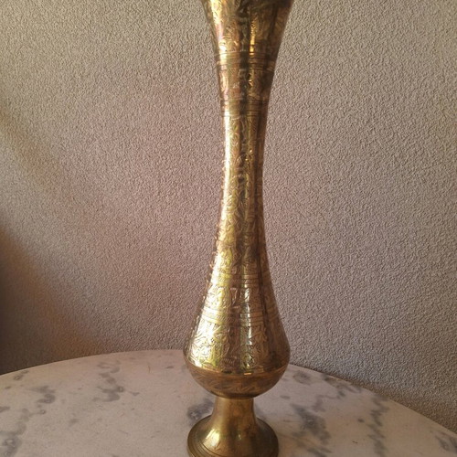Brass vase used with beautiful engravings
