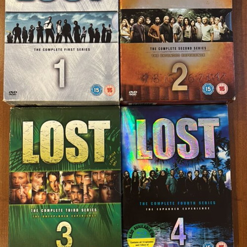 Lost DVD box set used, seasons 1 to 4, original English PAL editions