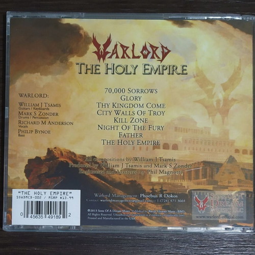 Warlord The Holy Empire CD used, signed, metal