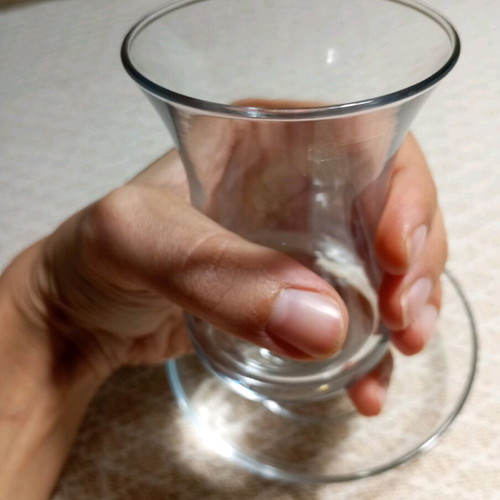 Glass Turkish tea cup like new with saucer