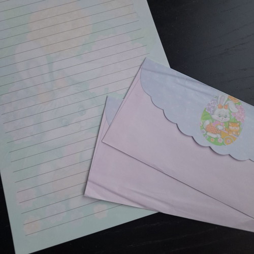 Letter writing set used x2 with squirrel and rabbit designs