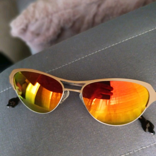 Bullitt mirror sunglasses like new, yellow and gold