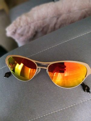 Bullitt mirror sunglasses like new, yellow and gold