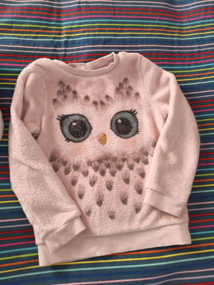 H&M girls' shirts used, sizes 4-6 years, white and pink
