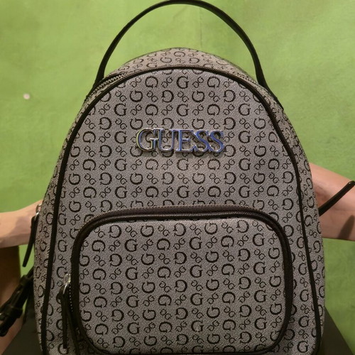 Guess women's backpack like new with gift pouch, black and gray
