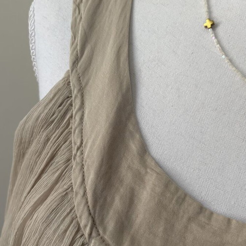 Beige dress size M/L, viscose with cotton lining