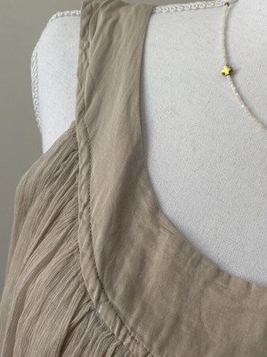 Beige dress size M/L, viscose with cotton lining
