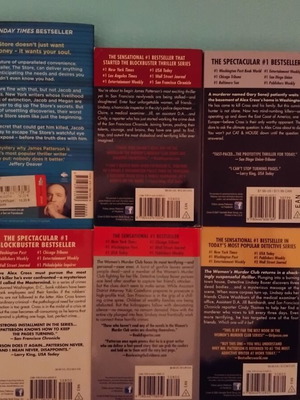 James Patterson books new, collection of 6 crime novels in English