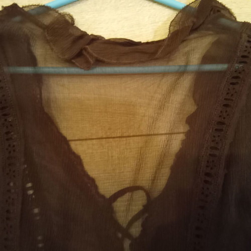 Silk blouse Annarita N brown size M/L like new