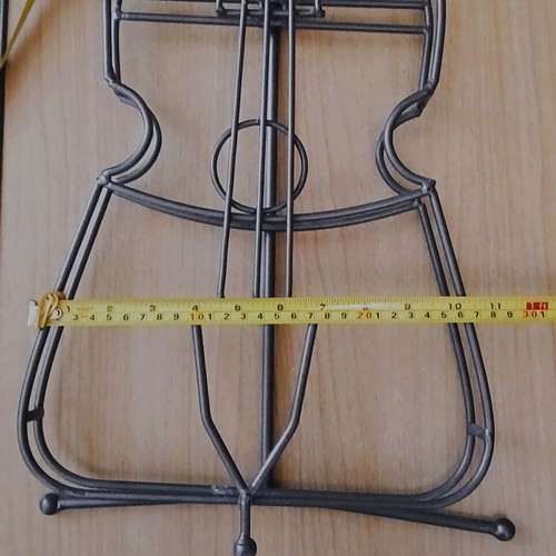 Decorative guitar candle holder, metal, 4 candles