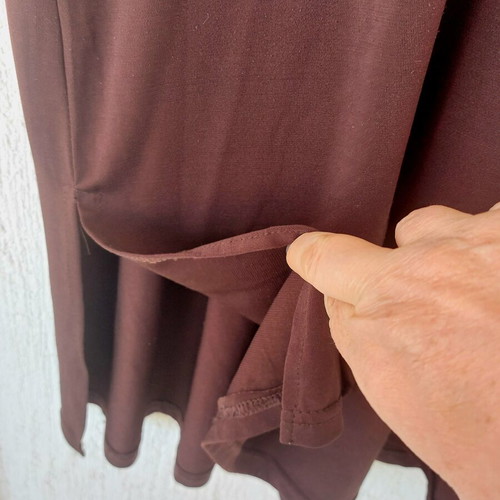 Plus Size Brown Sleeveless Dress XXL with Embroidery