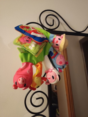 Cloth Hand Puppet with Animals and Book like new