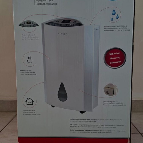 Singer SDHM-20DI 20 lt dehumidifier like new with ionizer