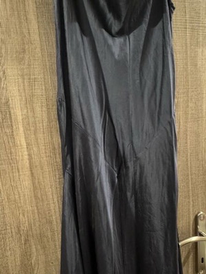 Draped dress 100% silk like new, size Medium, anthracite