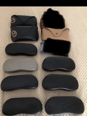RayBan glasses cases, assorted sizes, new