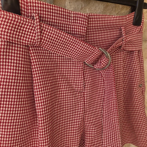 Imperial Italy Plaid Checked High Waist Shorts like new, white and red