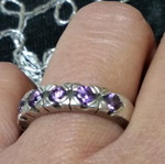 925 silver ring with amethyst like new