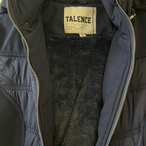 Talence jacket new, blue, hooded with synthetic fur lining