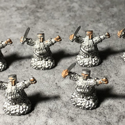 Pendraken 12mm miniature dwarf warriors, 90s, set of 9