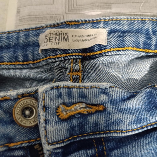 Denim shorts size 42 used, light blue with rips