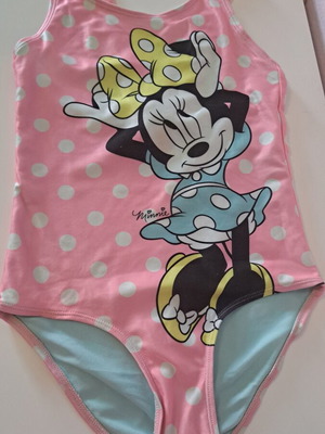 Girls' Minnie Pink Polka Dot Swimsuit H&M like new, ages 6-8