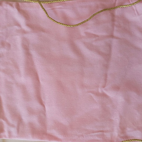 Children's pink drawstring bag with gold details new