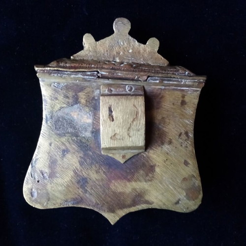Old brass palaska with the capture of Athanasios Diakos 19th century