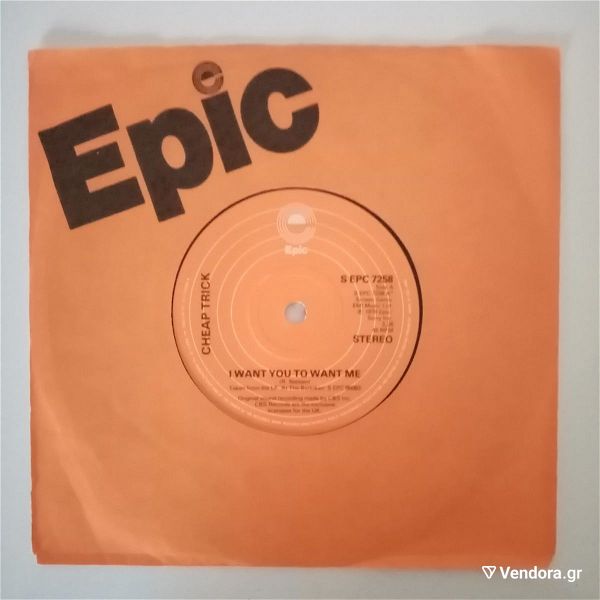  Cheap Trick - I Want You To Want Me ( Vinyl, 7", 45 RPM, Single)