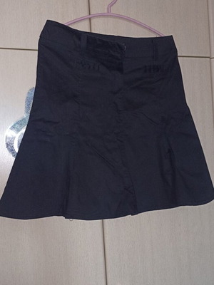 Black A-line skirt size medium new fabric with belt loops