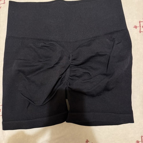 Cycling yoga mini shorts black like new with shaping bands
