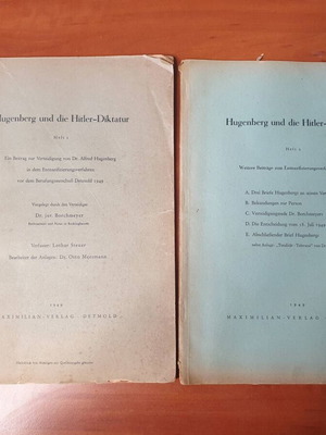 The Apology of Alfred Hugenberg 1949, World War II, excellent condition