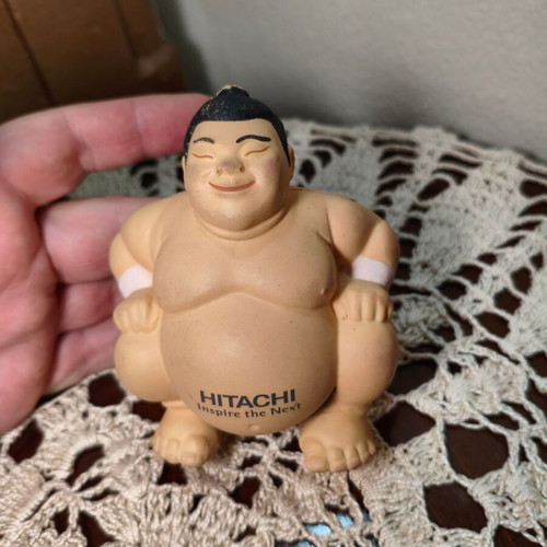 Vintage 2000 Hitachi Promo Sumo wrestler anxiety relief toy