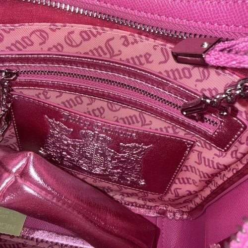 Juicy Couture shoulder bag new, pink and silver with wallet