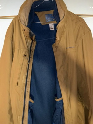 Quechua Men's Jacket XXL Like New with Fleece Lining Blue Orange