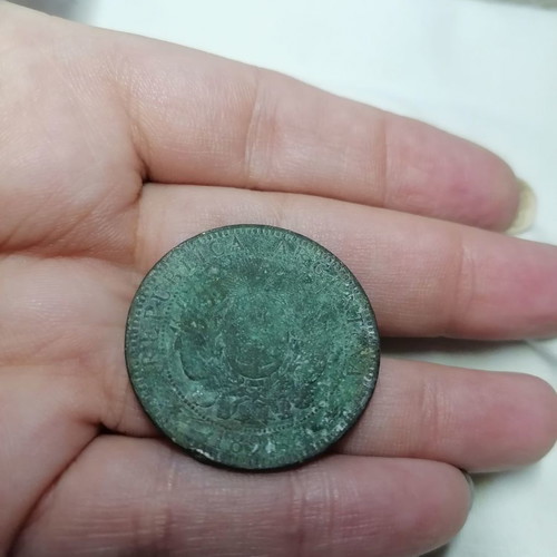 Dos Centavos Argentina 1891 coin used