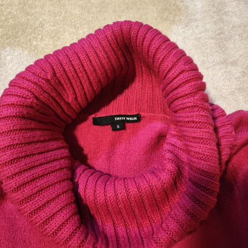 Tally Weijl turtleneck sweater used, pink, size S