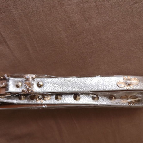 Belt silver with gold details new, size 90