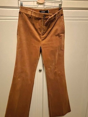 Ralph Lauren women's corduroy pants new, size 4, cognac, flared