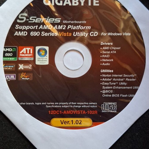 Utility CD Gigabyte for AMD 690 series new