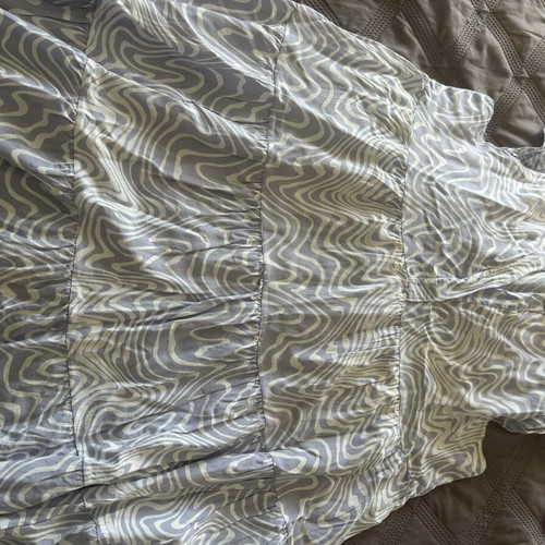 Women's dress like new, white and turquoise, size XL