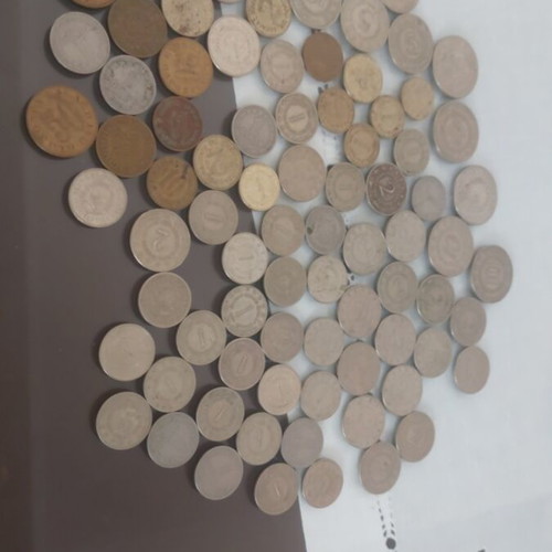 Yugoslavia Coin Collection used, pack of ~87 dinars and para