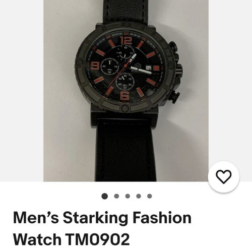 Starking men's watch new, chronograph, leather, waterproof, 48mm
