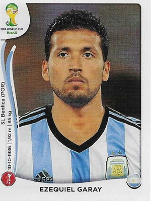 Panini FIFA World Cup Brazil 2014 Sticker Ezequiel Garay Like New